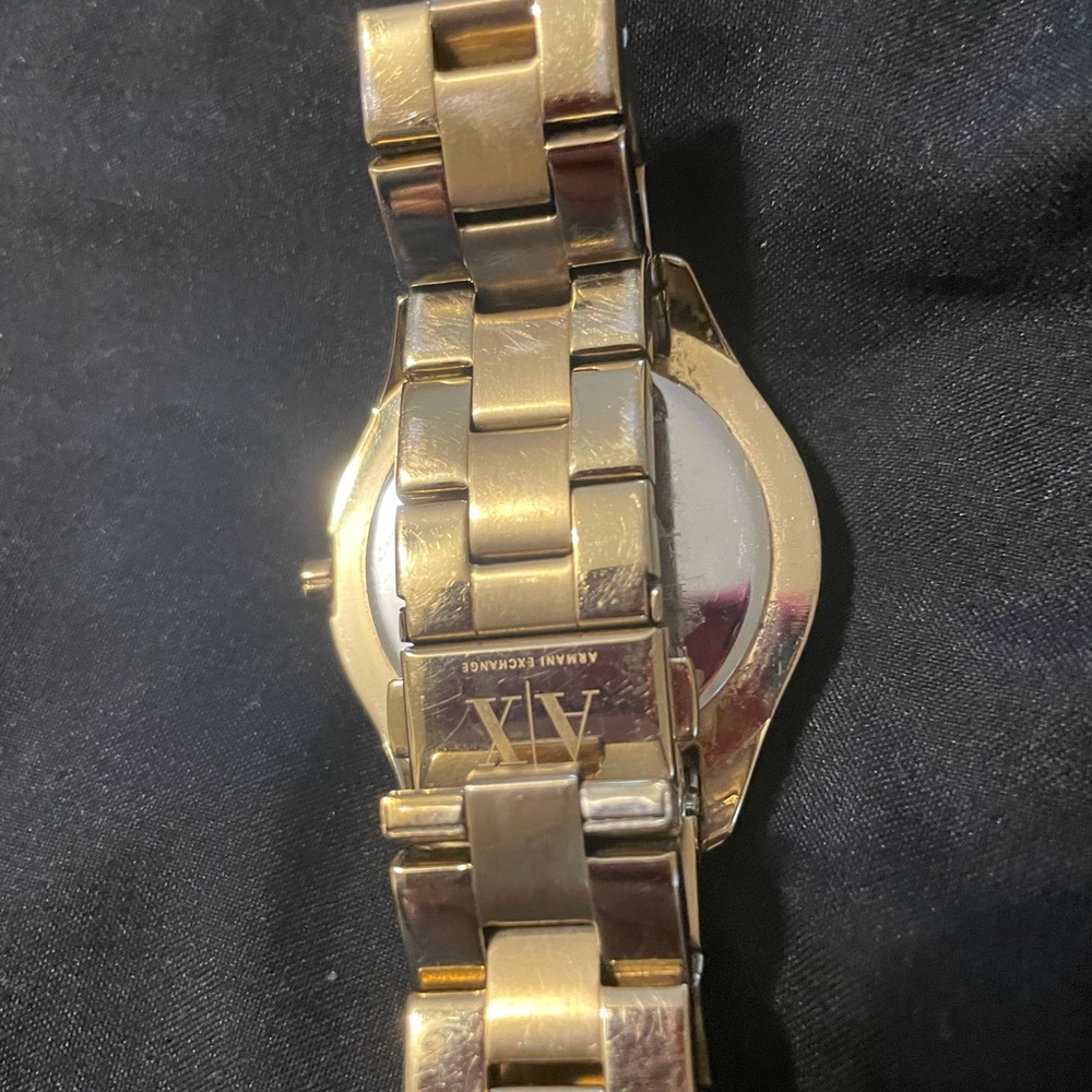 Armani Exchange Ladies Gold Watch Gem